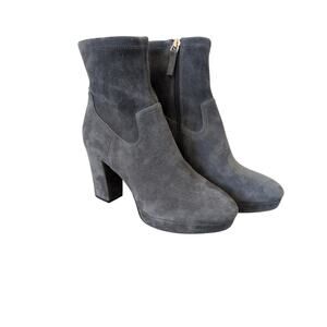 Joie Lewis Platform Bootie In Grey Suede size 7.5